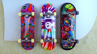 Finger Skateboard  3 Cool Tech Deck Skateboards  Tricks On Finger Skateboard [upl. by Wachtel]