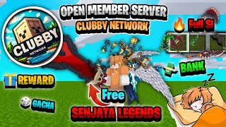 Open Member Server MCPE Versi 121 Survival Murni CLUBBY NETWORK  FREE SENJATA LEGENDS NO LAG [upl. by Topper611]