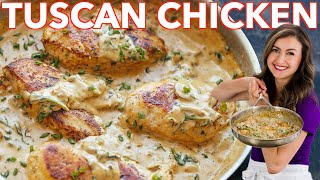 How To Make Easy Tuscan Chicken Recipe [upl. by Mosenthal]