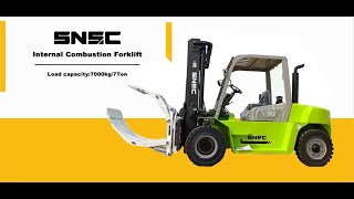 FD707Ton Diesel Forklift with Paper roll clamp [upl. by Aglo]