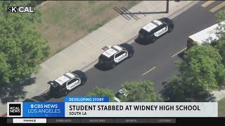 Student stabbed at Widney High School in South LA [upl. by Mandell409]