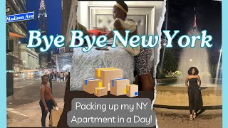 Moving Out of My New York Apartment in 1 Day  Short term housing  Cleaning Packing Bye Bye NY [upl. by Je]