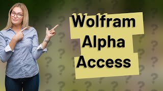 Is there a free Wolfram Alpha [upl. by Aleacim440]