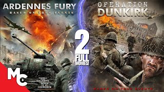 Ardennes Fury  Operation Dunkirk  2 Full Movies  Action War WW2  Double Feature [upl. by Olympias]