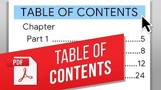 How to Create a Table of Contents in a PDF  Using MS Word amp LibreOffice [upl. by Anselme]