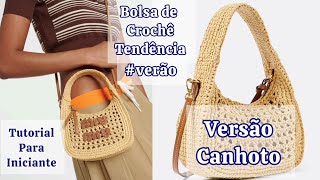 Bolsa de Crochê Miumiu versão Canhoto  Tutorial para iniciantes diy [upl. by Danny]