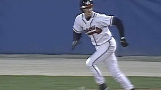 1996 NLCS Gm7 Glavine hits a basesclearing triple [upl. by Tterrej]