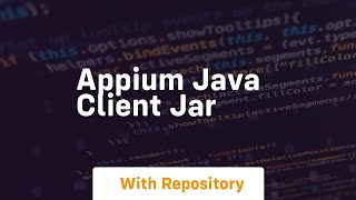 appium java client jar [upl. by Mallis]