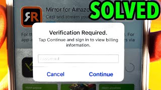 How To FIX Verification Required App Store problem on iPhoneiPad 100 SUCCESS ONLY WORKING WAY [upl. by Ahsit]