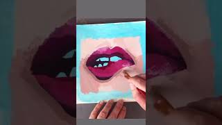 Mouth gouache painting shorts [upl. by Delwin]