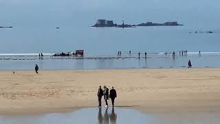 GRANDE MAREE BASSE SAINTMALO 10 MARS 2024 [upl. by Yrret]