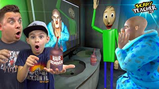 SCARY TEACHER 3D IS BALDI Pranks On Hello Neighbors Sister [upl. by Kylila]