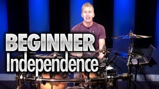 Beginner Drumming Independence  Drum Lesson DRUMEO [upl. by Ahsieken789]