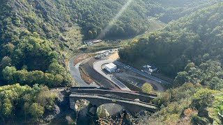 141023 Altenahr Baustelle am Tunnel gesehen von der Burg Are Update Ahr Flutkatastrophe [upl. by Nosduj]