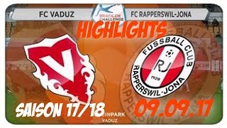 Fc Vaduz vs Fc Rapperswil  Jona 090917 [upl. by Atiugram]