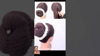 Moño elegante para ocasión importante ￼hairstyle hair shotrs shortsviral [upl. by Attiuqal]