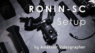 How to setup the DJI RoninSC  with the Fujifilm XT3 [upl. by Ayanad]