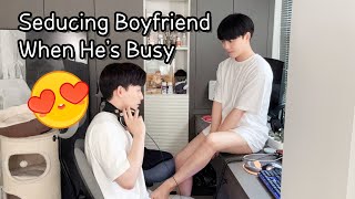 Seducing Boyfriend When Hes Busy💋Prank Gay Couple LucasampKibo BL [upl. by Ammeg]