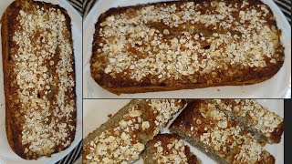 healthy oats banana cakee  جو ں کیک cake recipe egg banana cake recipei S food recipes Adventure [upl. by Tillion]