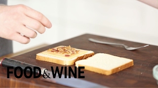 How to Make Stuffed Grilled Cheese Like Andrew Zimmern  Mad Genius Tips  Food amp Wine [upl. by Grindlay]