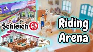 Setting up NEW Peppertree Riding Arena Schleich Horse Barn Unboxing [upl. by Ytomit]