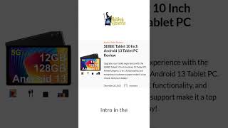 💻SEBBE Tablet 10 Inch Android 13 Tablet PC Review 👀 [upl. by Balcke]