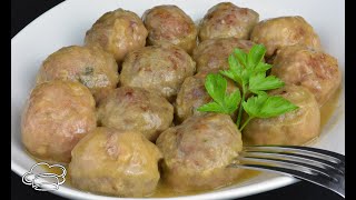 Receta de albóndigas en salsa de cebolla By JavierRomero [upl. by Ardnalak]