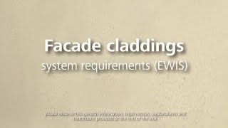 Facade claddings – system requirements EWIS [upl. by Knighton]