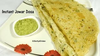 Instant jowar dosa recipe  Jowar dosa recipe [upl. by Ttenrag]