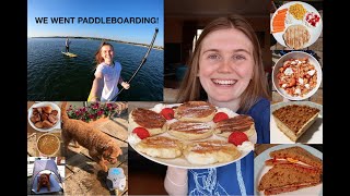 WHAT I EAT IN A DAY  PADDLEBOARDING amp PANCAKES [upl. by Llaccm]