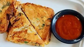 Masala Egg French Toast Recipe in Marathi मसाला अंडा फ्रेंच टोस्ट egg french toast sandwich recipe [upl. by Brigg]