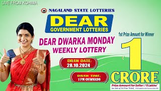 LOTTERY SAMBAD DEAR 1 PM 28102024 NAGALAND LOTTERY LIVE DEAR LOTTERY LIVE LOTTERY SAMBAD [upl. by Nicolea14]