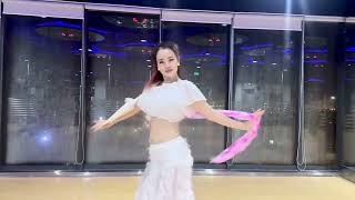 Dao Ha choreo Hello Vietnam Violin Fanveil bellydance  Múa quạt lụa [upl. by Nojed]