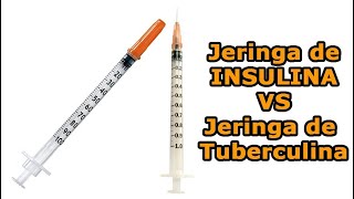 🔴 DIFERENCIAS JERINGA DE INSULINA VS JERINGA DE TUBERCULINA  CAPACIDAD  USOS  2022 [upl. by Elo]