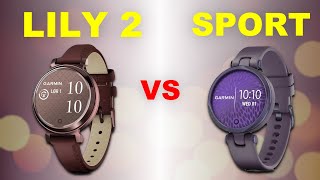 Garmin Lily 2 vs Garmin Lily Sport  Full Specs Compare Smartwatches [upl. by Apilef]