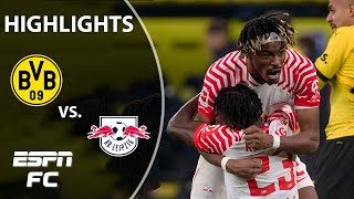 Borussia Dortmund vs RB Leipzig  Bundesliga Highlights  ESPN FC [upl. by Nilyac]