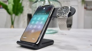 iPhone  iWatch Wireless Charging Dock 2 in 1  Apple Watch  Samsung Galaxies [upl. by Einnahpets]