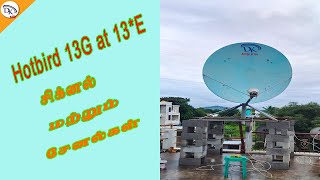 Hotbird 13G  13 E  6 Feet Offset Dish  Tracking  tamil 3122023 [upl. by Liagaba]