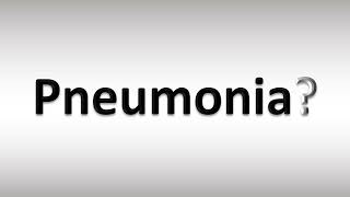 How to Pronounce Pneumonia [upl. by Vrablik]