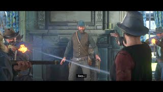 Arthur hires a posse of cowboys to deal with the squatters in Jeremiah Compsons house  RDR2 [upl. by Mccallion877]