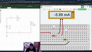 Medición de intensidad de corriente en circuito con conexión en serie multisim online y Tinkercad [upl. by Kwarteng914]