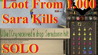 Loot From 1000 Saradomin kills Solo Series [upl. by Ellerrehs970]