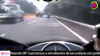 Corre su moto 265 kmh en autopista MéxicoCuernavaca [upl. by Leonerd948]