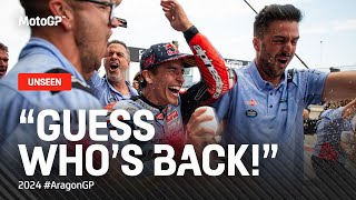 Marc Marquez and Gresinis victory celebrations 🎉  2024 AragonGP UNSEEN [upl. by Aelam600]