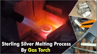 How To Melt Silver  Sterling Silver 925 Melting Process [upl. by Wehtam]