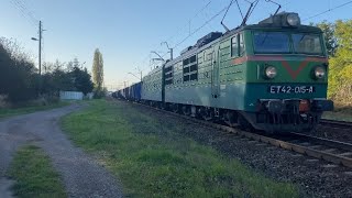 Jamnik ET41001 z Składem Cystern i Czapajew ET42015 z składem węglarek w Zatorze W jeden dzień [upl. by Hanoy]