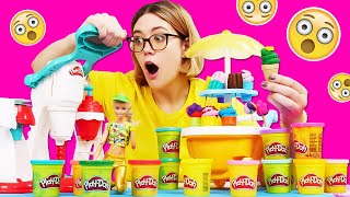 Knetspaß mit Lena Eiswagen für Barbie Play Doh Video für Kinder [upl. by Brit]