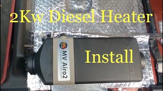 Installing diesel heater MV Airo 2KW Diesel Heater vanlife [upl. by Hauger]