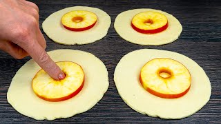 Dessert in 5 minutes Just puff pastry and apples [upl. by Flemming929]