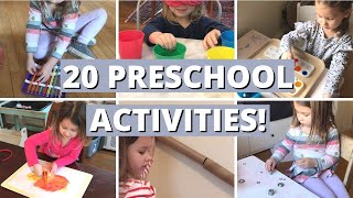 20 PRESCHOOL ACTIVITIES FOR 4 YEAR OLDS  4 YEAR OLD PRESCHOOL ACTIVITIES AT HOME [upl. by Godspeed853]